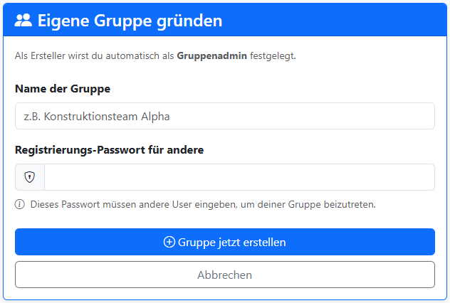 Eine Gruppe erstellen