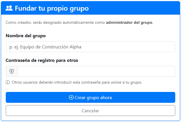 Crear un grupo
