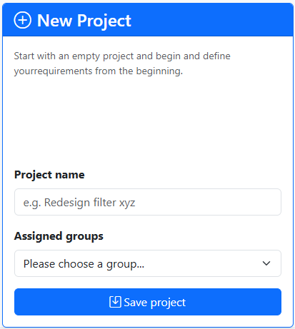 Create a new project