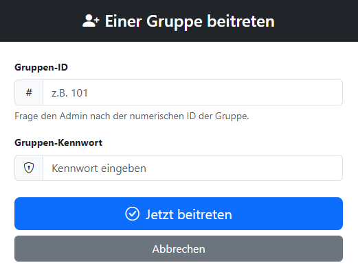 Einer bestehenden Gruppe beitreten