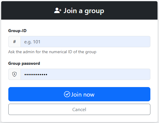 Join an existing group