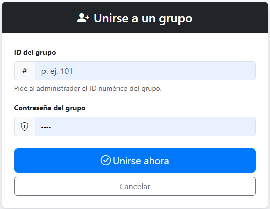 Unirse a un grupo existente