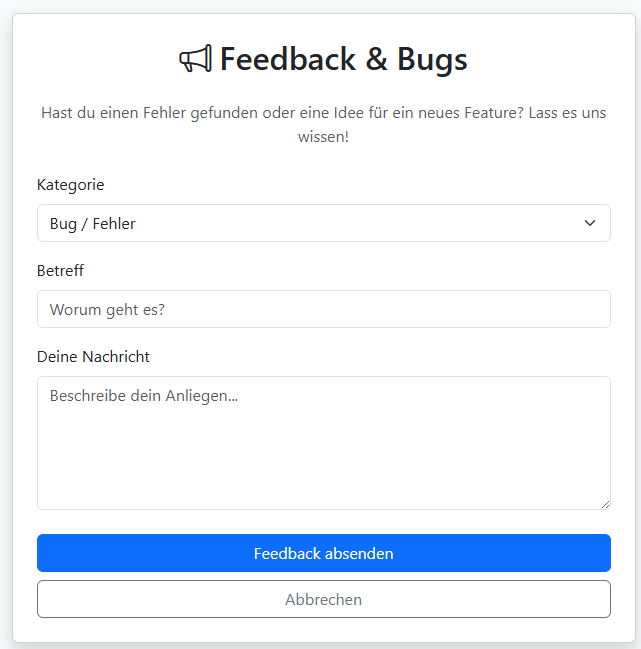 Feedbackformular