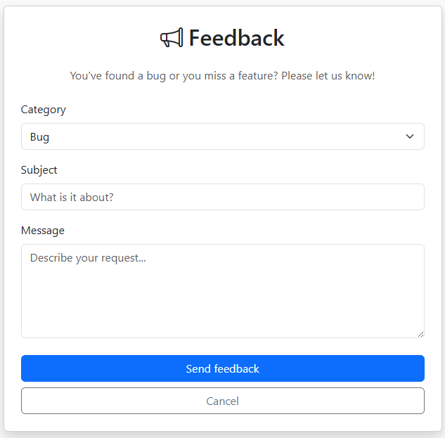 Feedback Form