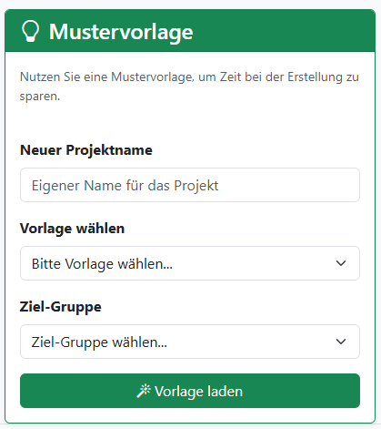 Eine Mustervorlage nutzen