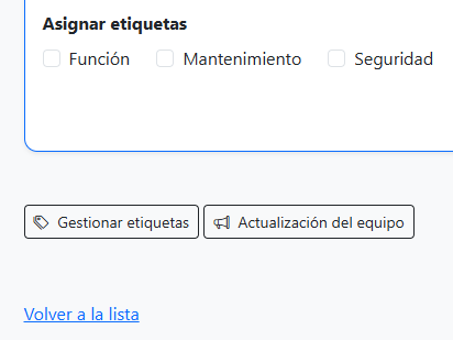 Botón de actualización del equipo